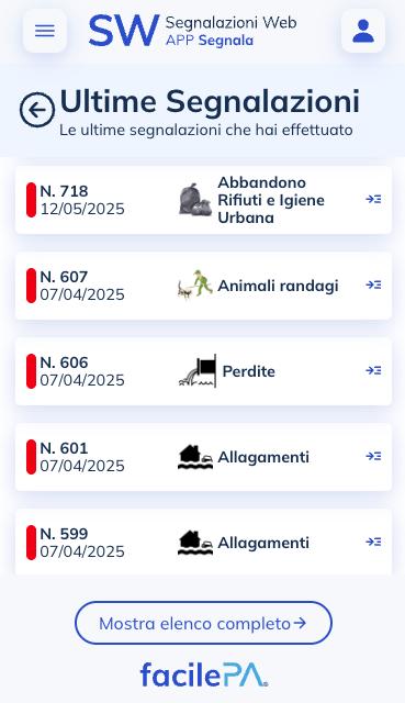 Immagine della mappa di dove si trova il disservizio